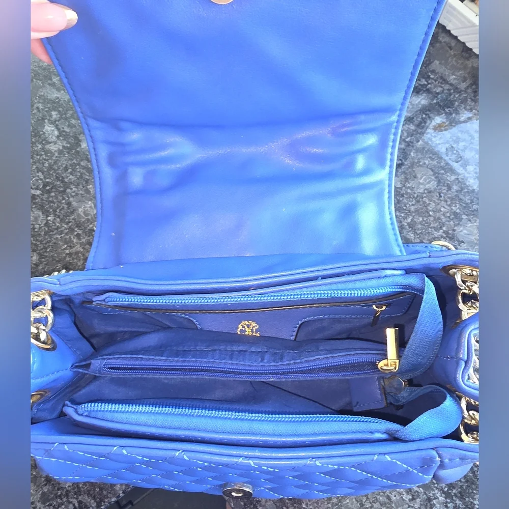 Christian Lacroix Royal Blue Quilted Shoulder Bag